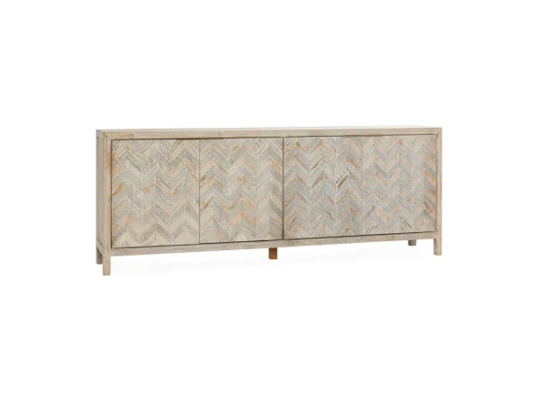 Osiris Solid Wood 4dr Cabinet Dining Storage Brown 22