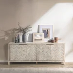 Sienna Solid Wood 4dr Cabinet Dining Storage Classic Home 22