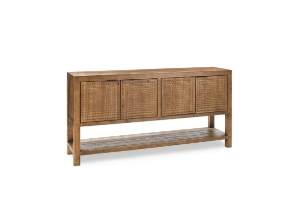 Osiris Solid Wood 4dr Cabinet Dining Storage Brown