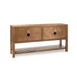 Osiris Solid Wood 4dr Cabinet Dining Storage Brown 18