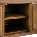 Osiris Solid Wood 4dr Cabinet Dining Storage Brown 19