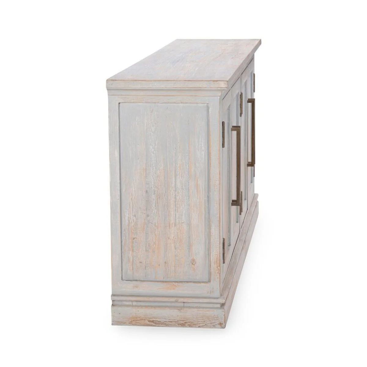Janes Solid Wood 4dr Cabinet Dining Storage Blue Washed 7