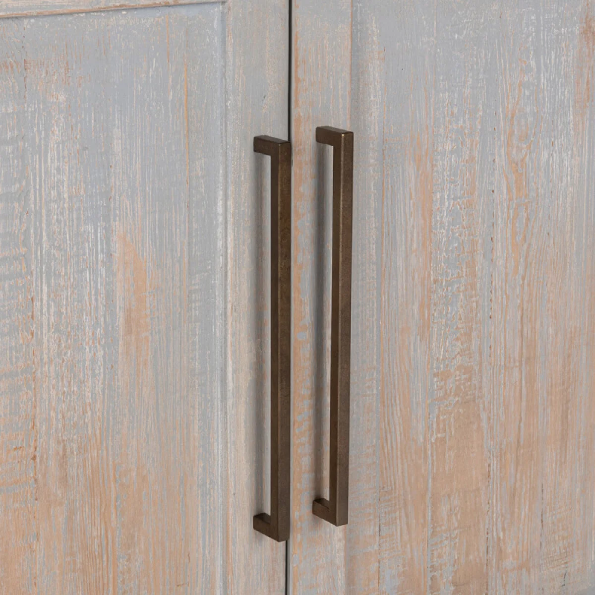 Janes Solid Wood 4dr Cabinet Dining Storage Blue Washed 11
