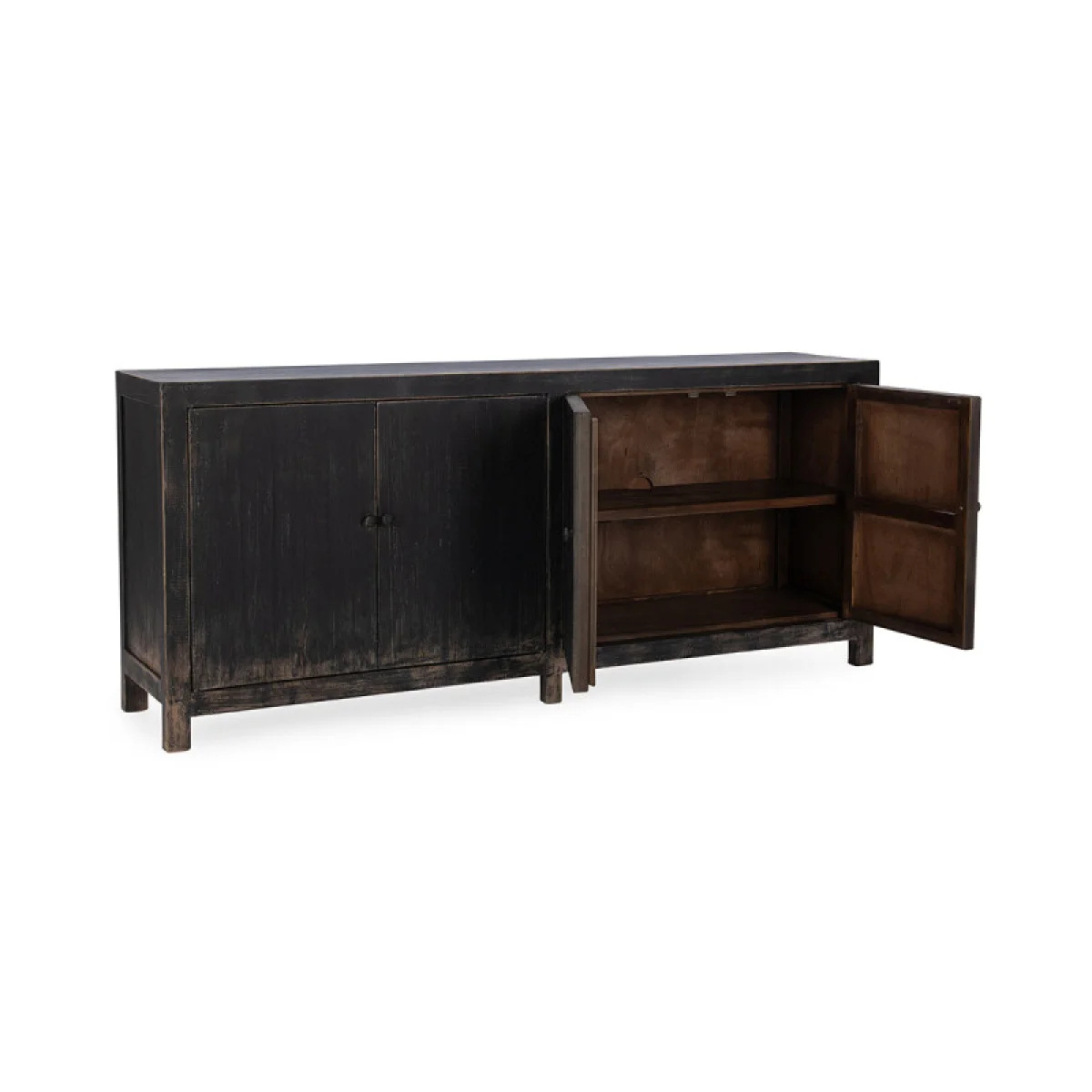 Naya Solid Wood 4dr Buffet Dining Storage black 9