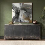 Naya Solid Wood 4dr Buffet Dining Storage black 26