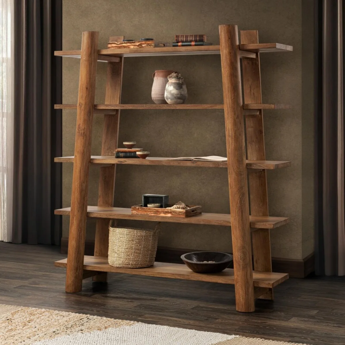 Pomona Solid Wood Bookshelf Bookcases Bookcases 11