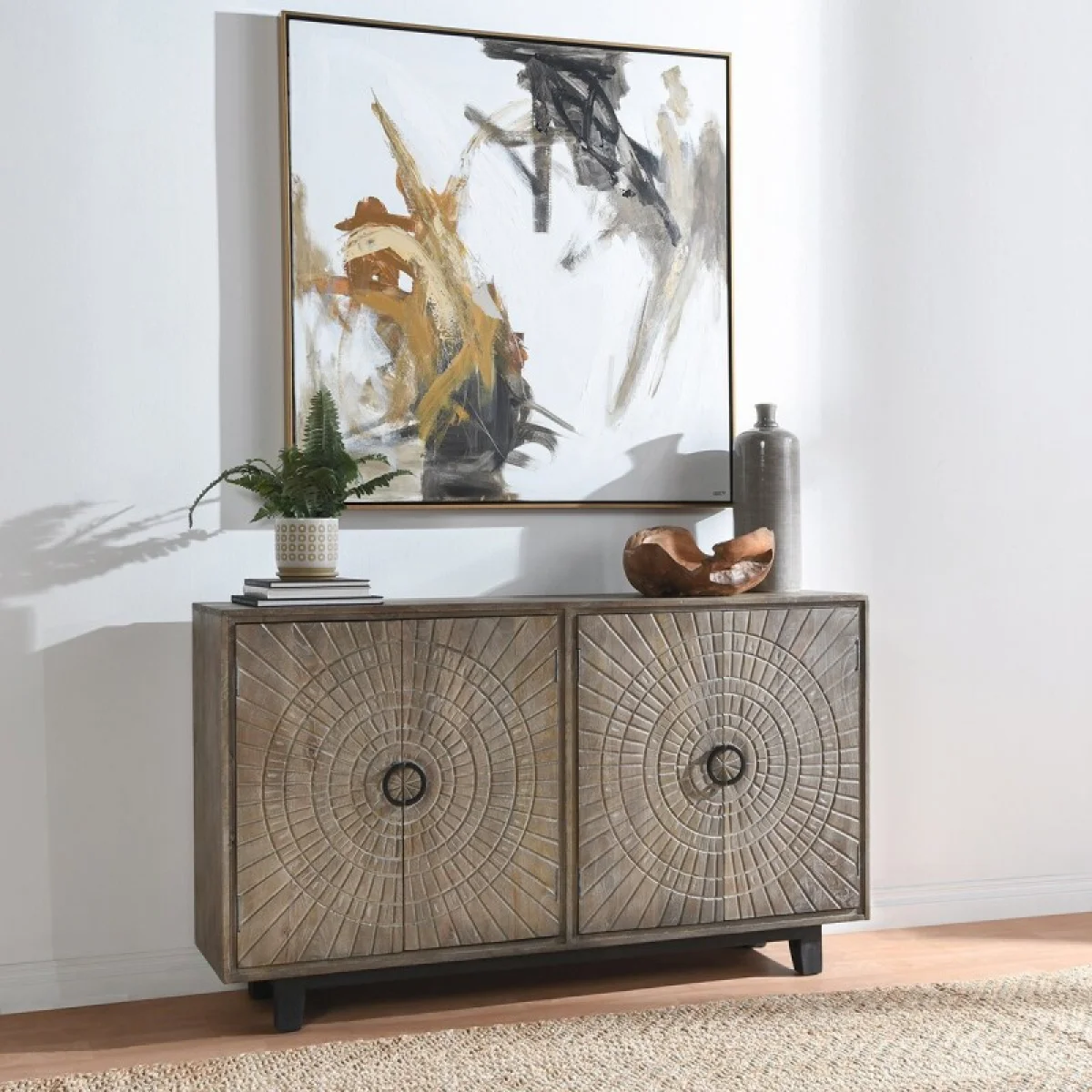 Vivienne Solid Wood 4dr Cabinet Dining Storage Classic Home 10