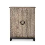 Vivienne Solid Wood Bar Cabinet - Light Gray - Image 3