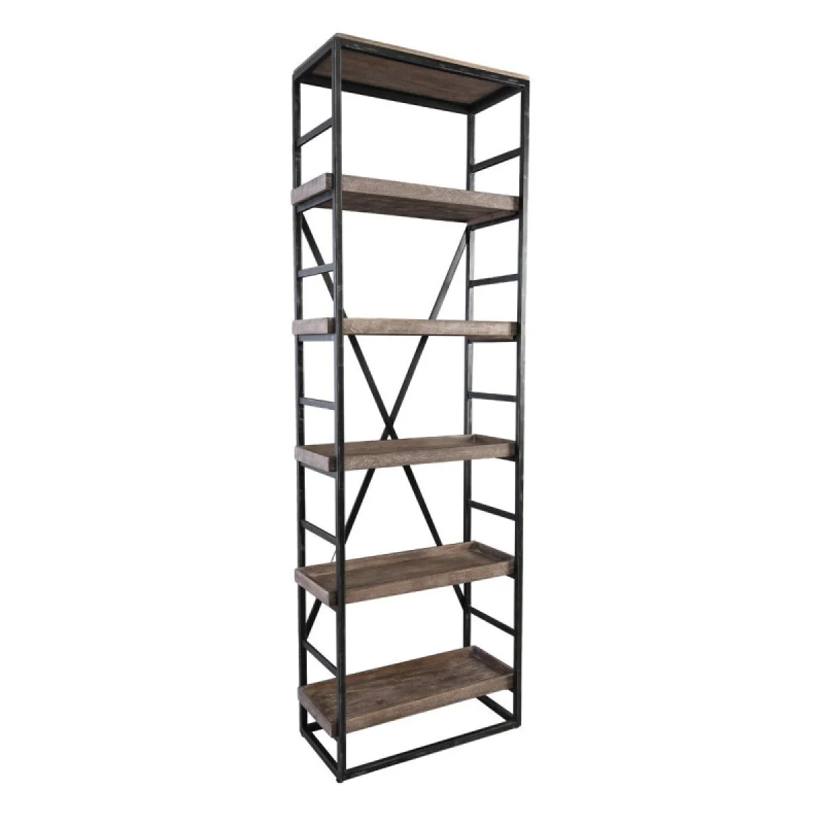 Evan Solid Wood Single Bookshelf Bookcases Bookcases 4