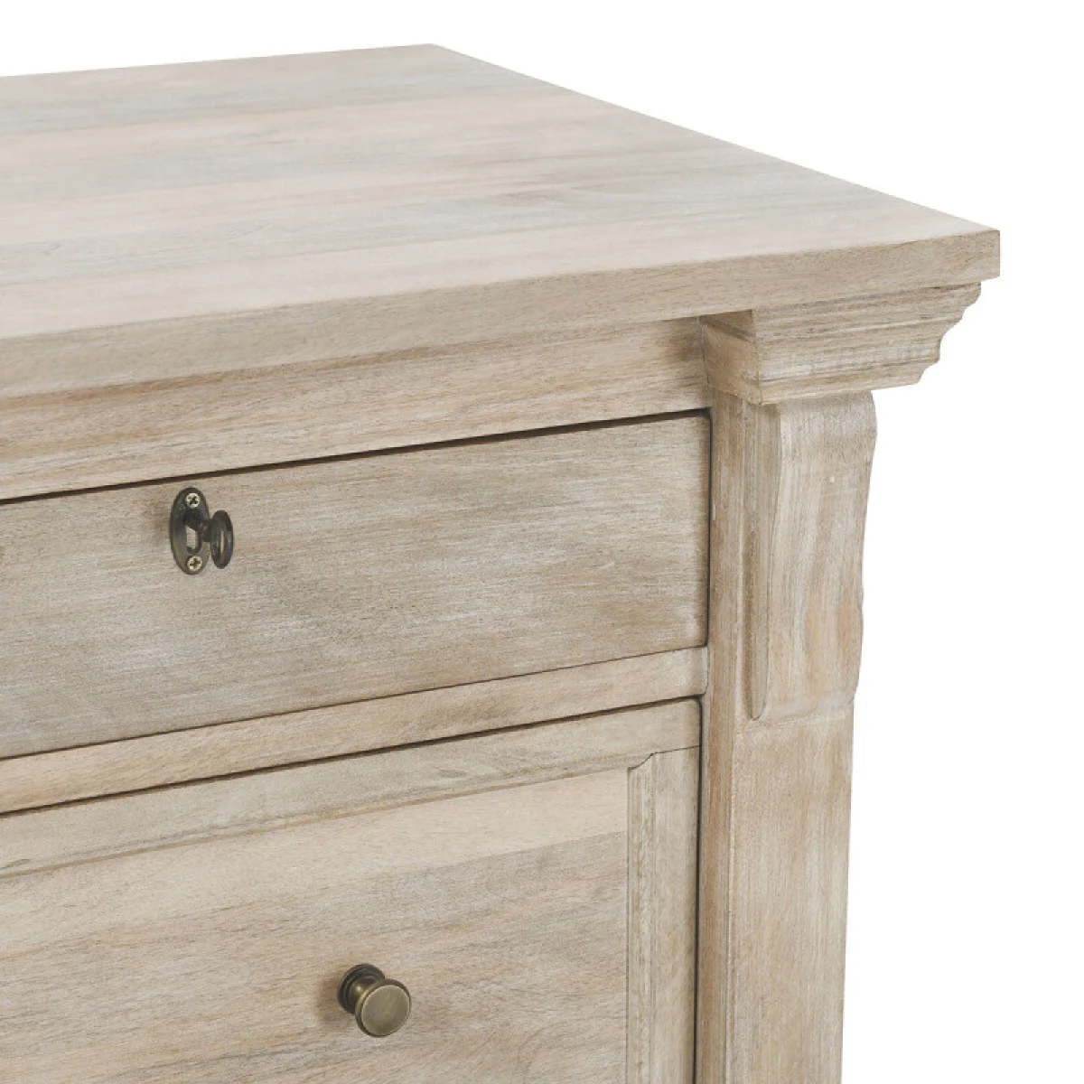 Adelaide Solid Wood 9dwr Dresser – Natural White Wash Dressers Classic Home 10