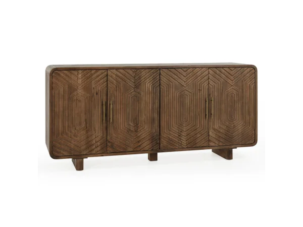 Holmes Solid Wood Bar Cabinet Bar Furniture Artisan Brown 20