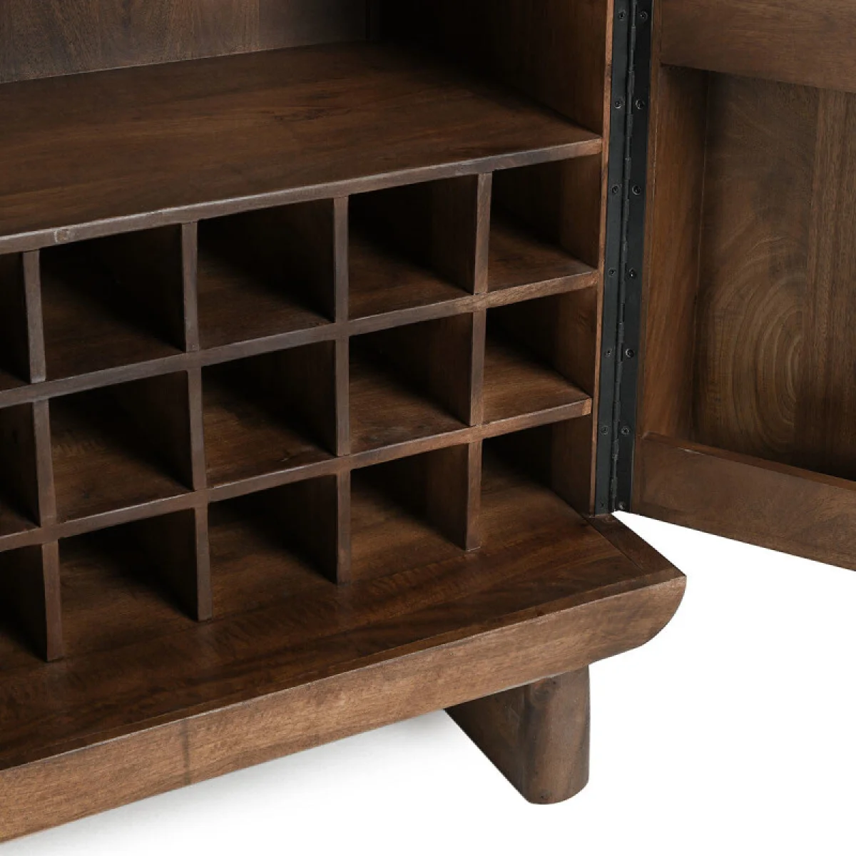 Holmes Solid Wood Bar Cabinet Bar Furniture Artisan Brown 9