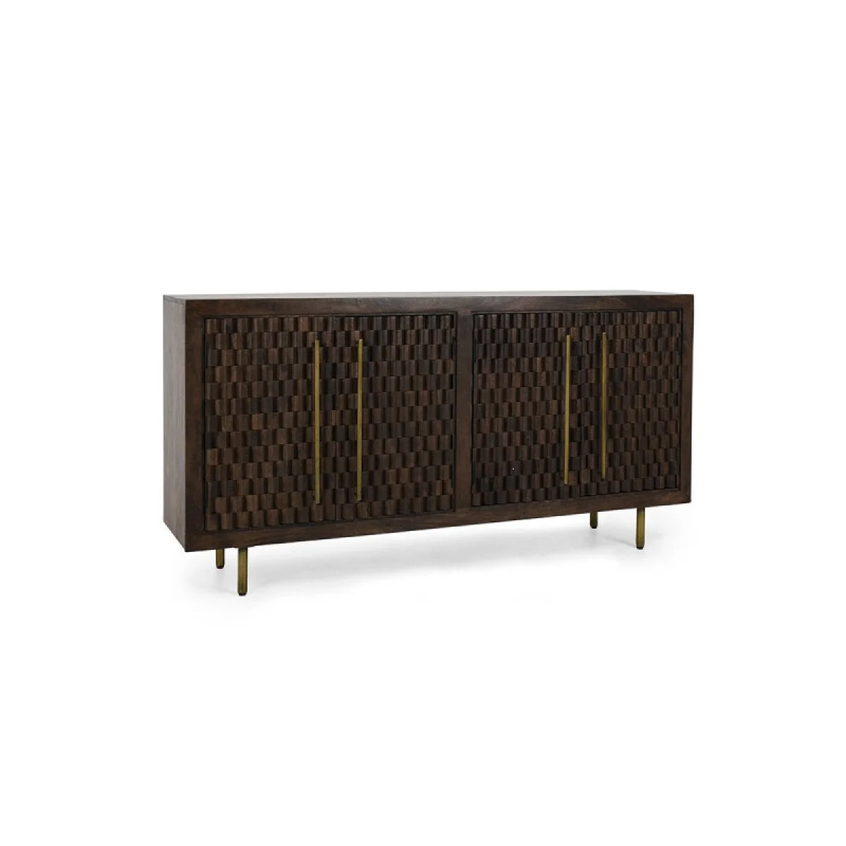 Norwood Solid Wood 4dr Buffet Dining Storage Bark Brown 4