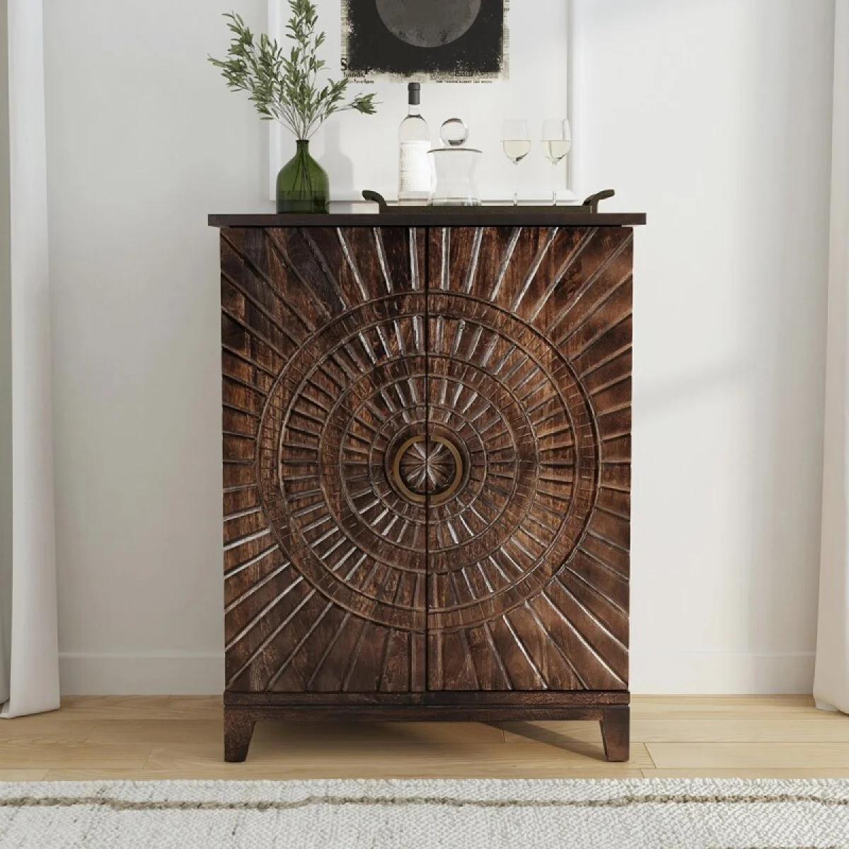 Vivienne Solid Wood Bar Cabinet Bar Furniture Bar Furniture 10