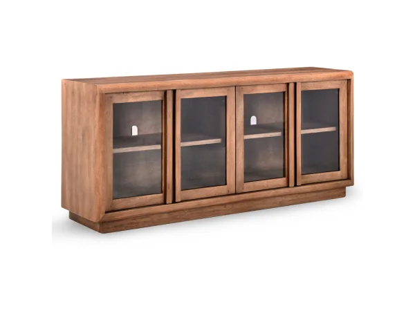 Selena Solid Wood 4dr Buffet Dining Storage Brown