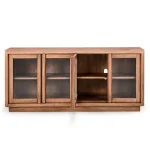 Selena Solid Wood 4dr Buffet Dining Storage Brown 17