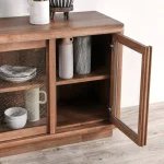 Selena Solid Wood 4dr Buffet Dining Storage Brown 21