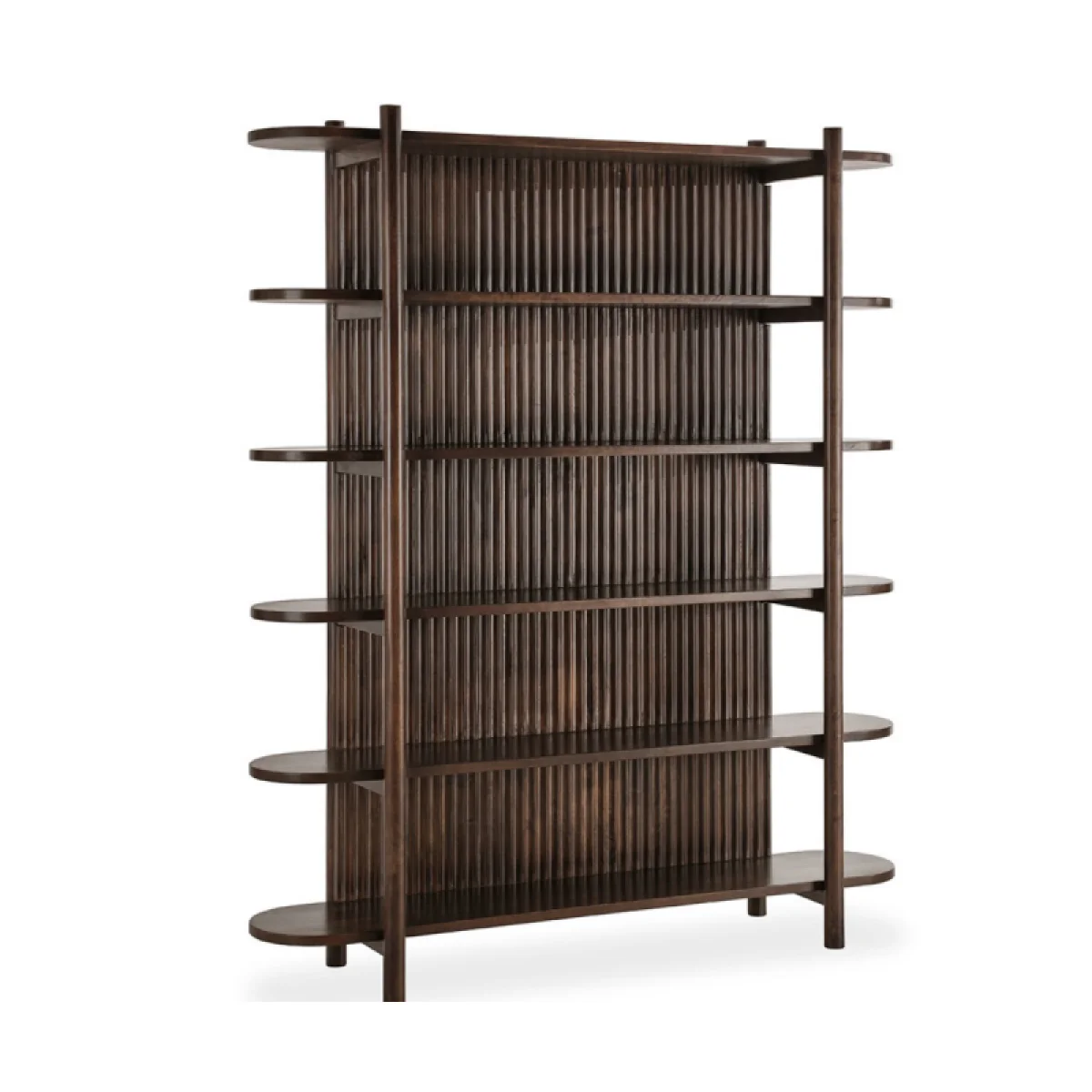 Redford 81″ Bookcase Bookcases Bark Brown 4