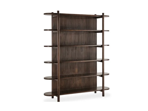 Redford 81″ Bookcase Bookcases Bark Brown