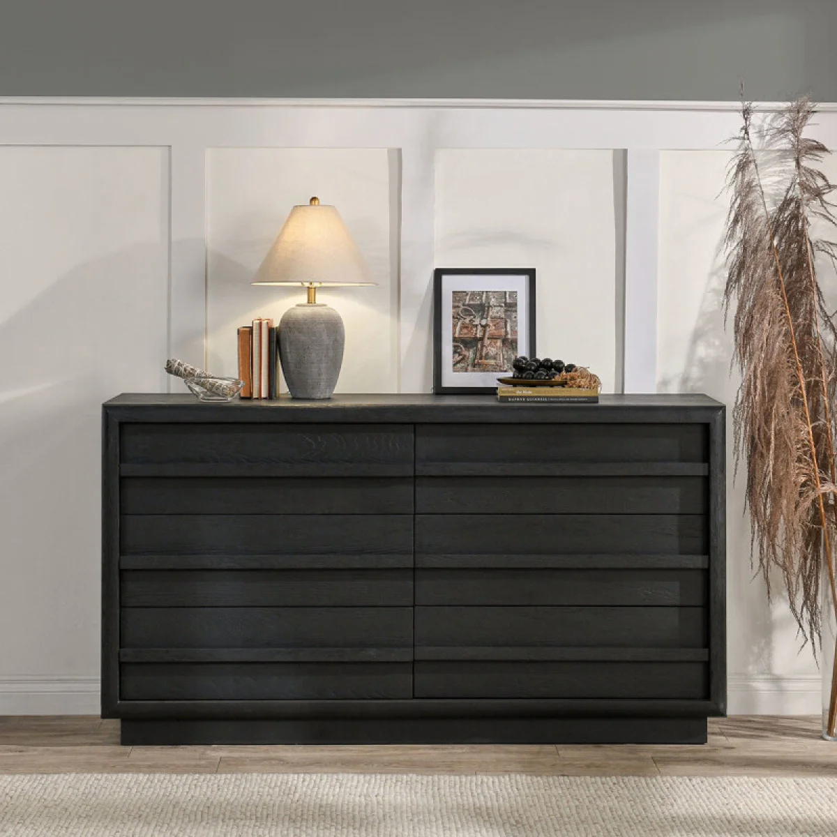 Sedona Solid Wood 6dwr Dresser Dressers black 13