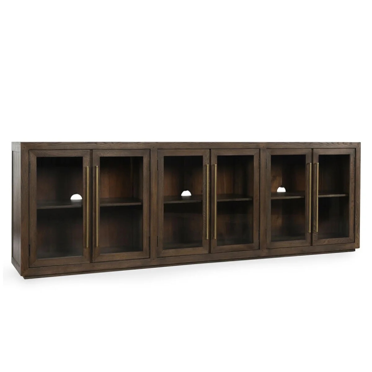 Bradley Solid Wood 6dr Cabinet Dining Storage Brown 4