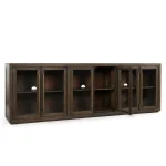 Bradley Solid Wood 6dr Cabinet Dining Storage Brown 19