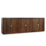 Bradley Solid Wood 6dr Cabinet Dining Storage Brown 20
