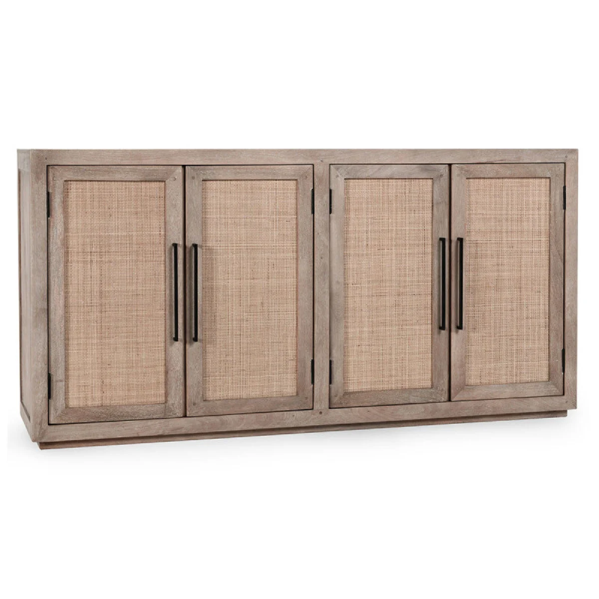 Jensen Cane/wood 4dr Cabinet Dining Storage Classic Home 4