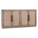 Jensen Cane/wood 4dr Cabinet Dining Storage Classic Home 14