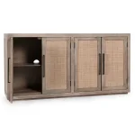 Jensen Cane/wood 4dr Cabinet Dining Storage Classic Home 18