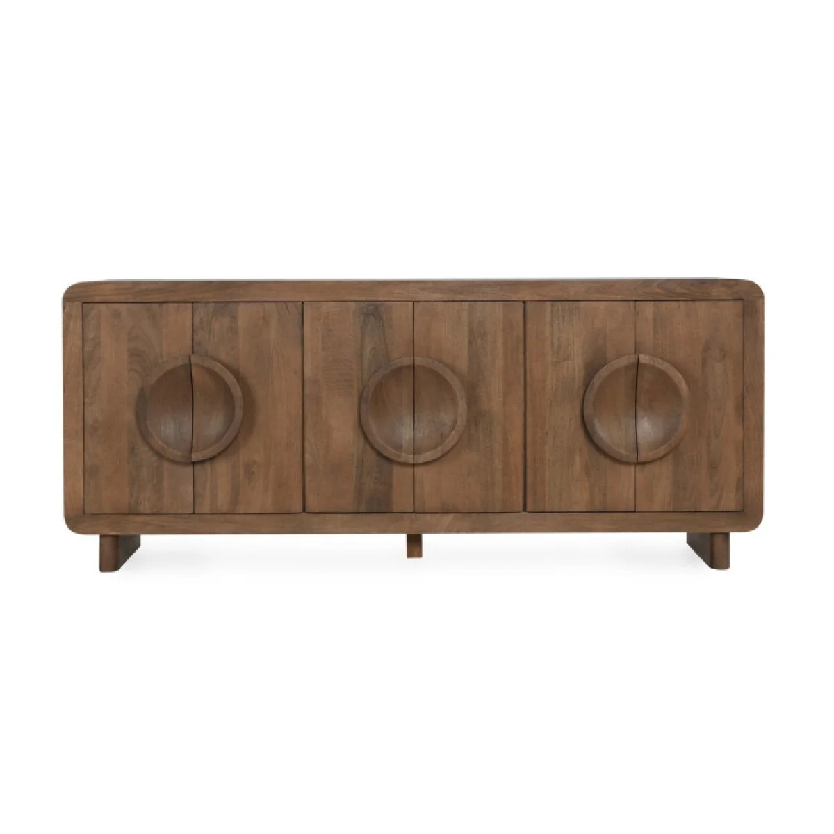 Vally Solid Wood 6dr Buffet Dining Storage Artisan Brown 6