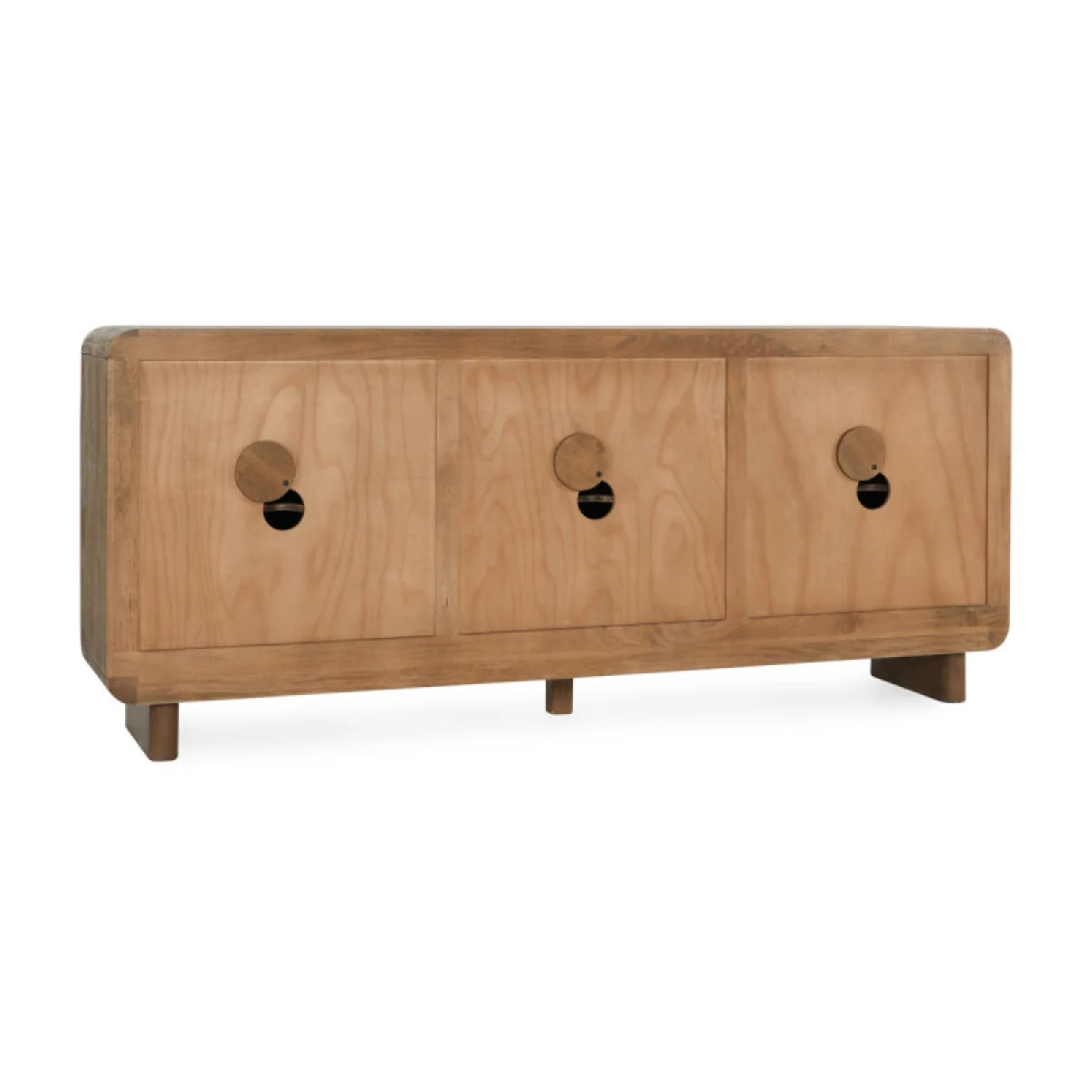 Vally Solid Wood 6dr Buffet Dining Storage Artisan Brown 9