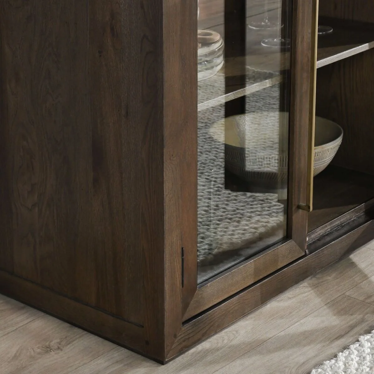 Bradley Solid Wood 2dr Cabinet Dining Storage Brown 12