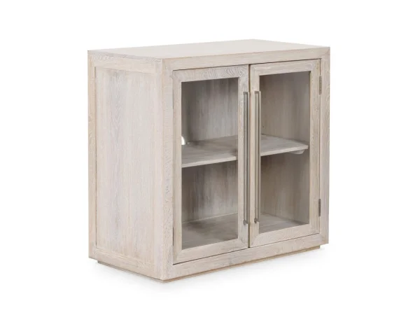 Bradley Solid Wood 2dr Cabinet – White Wash Dining Storage Classic Home