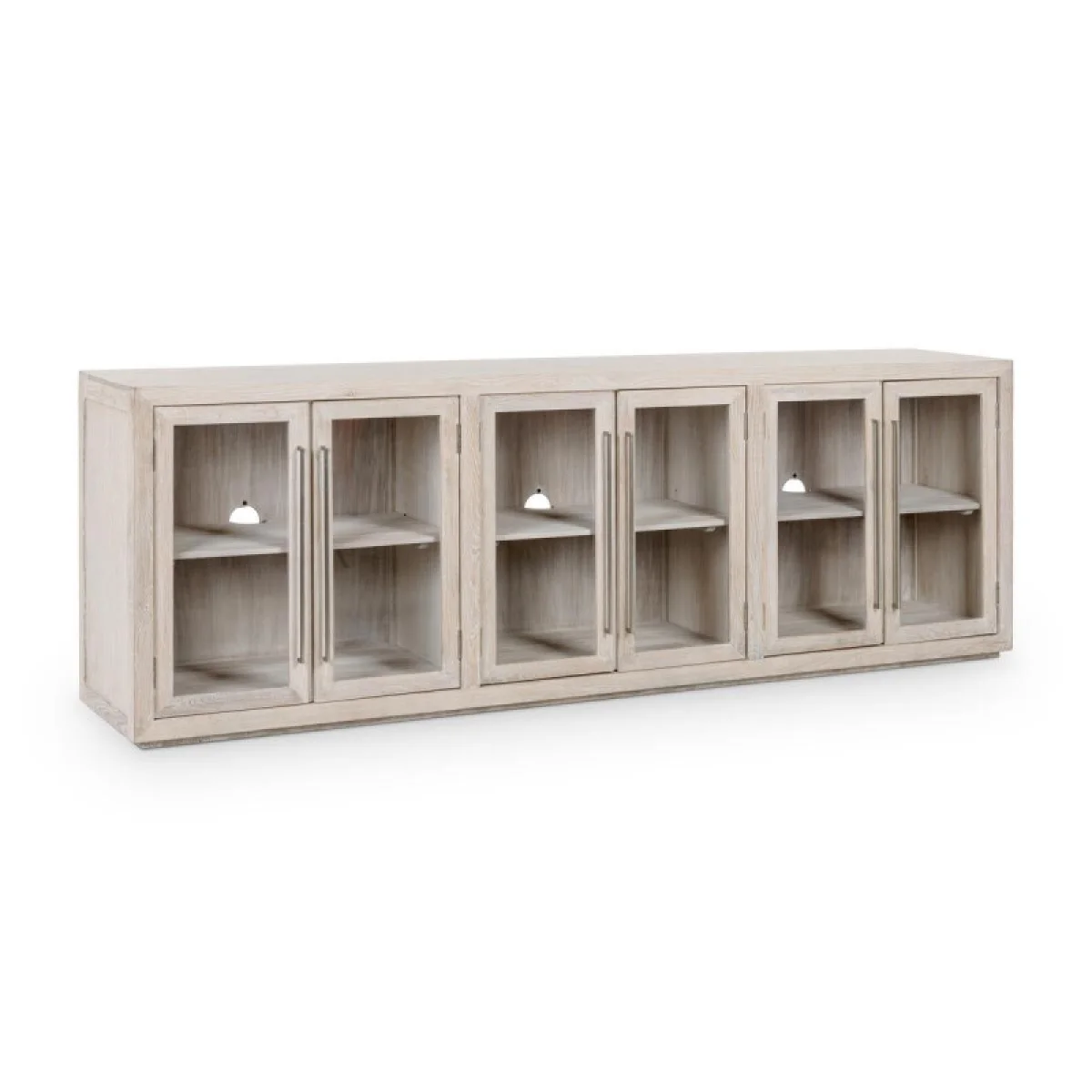 Bradley Solid Wood 6dr Cabinet – White Wash Dining Storage Classic Home 4
