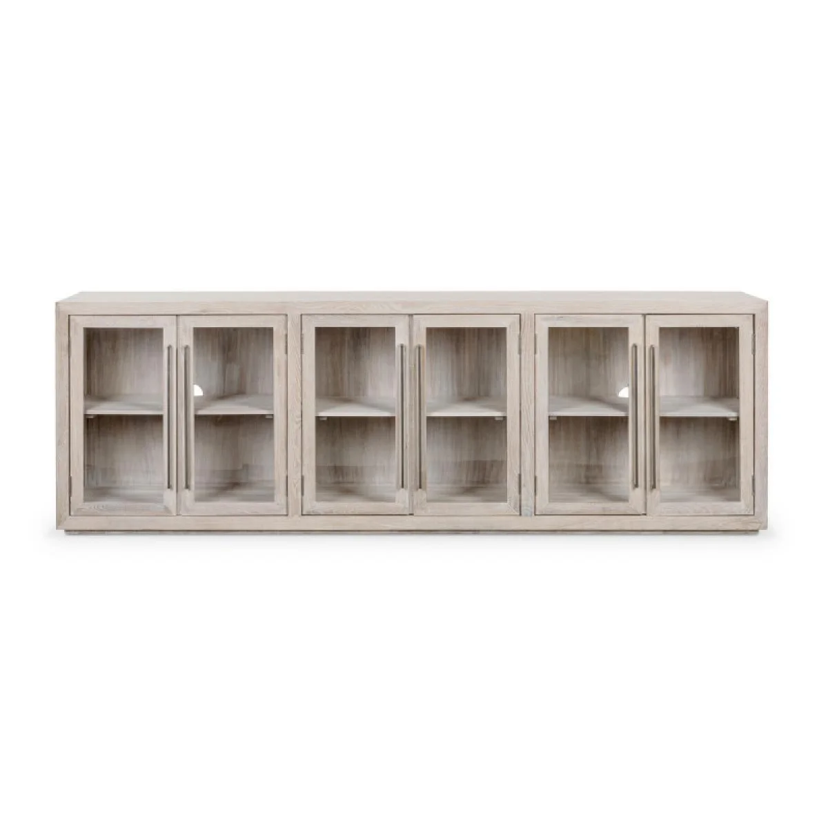 Bradley Solid Wood 6dr Cabinet – White Wash Dining Storage Classic Home 6
