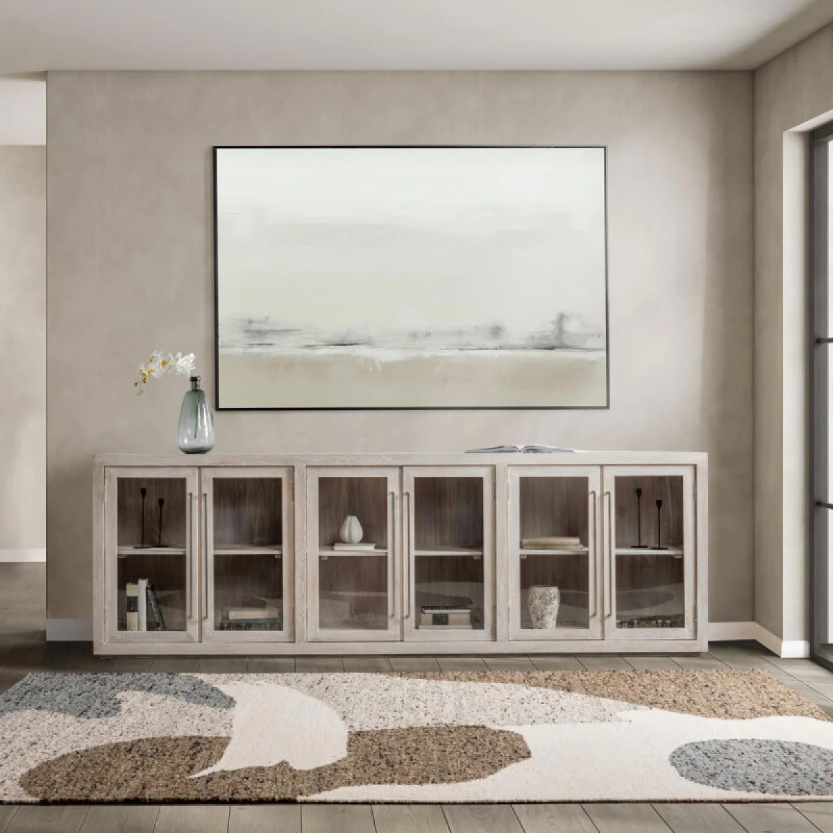 Bradley Solid Wood 6dr Cabinet – White Wash Dining Storage Classic Home 13