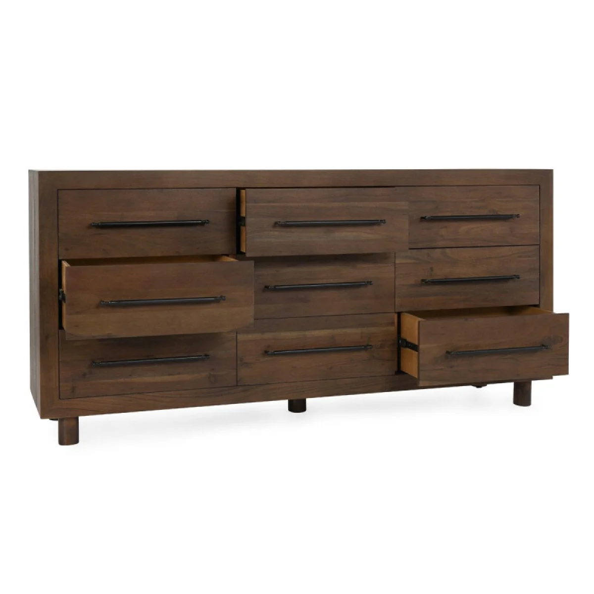 Jaxon Solid Wood 9dwr Dresser Dressers Brown 9