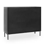 Nore Metal/glass 2dwr 2dr Cabinet Dining Storage black 19