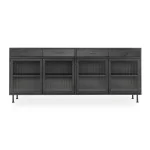Nore Metal/glass 4dwr 4dr Cabinet Dining Storage black 16