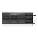 Nore Metal/glass 4dwr 4dr Cabinet Dining Storage black 19