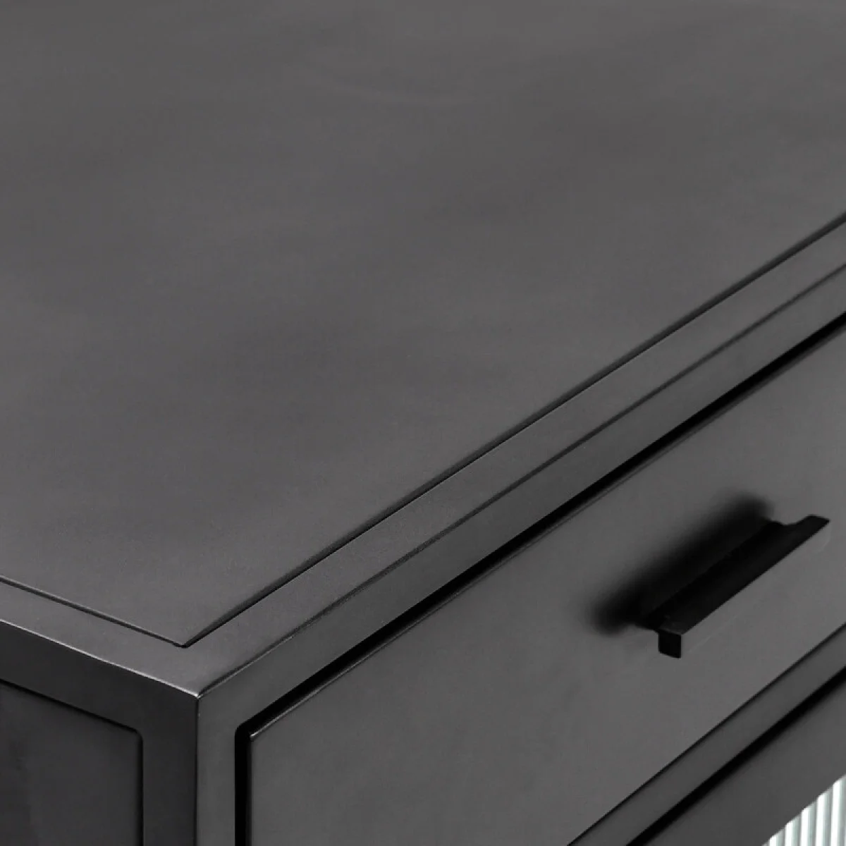 Nore Metal/glass 4dwr 4dr Cabinet Dining Storage black 10