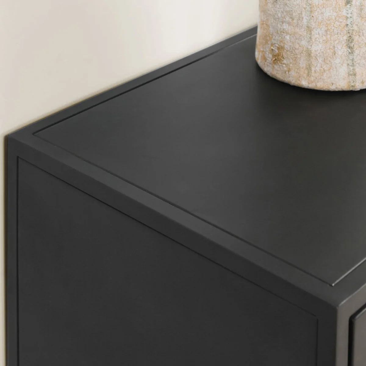 Nore Metal/glass 4dwr 4dr Cabinet Dining Storage black 11