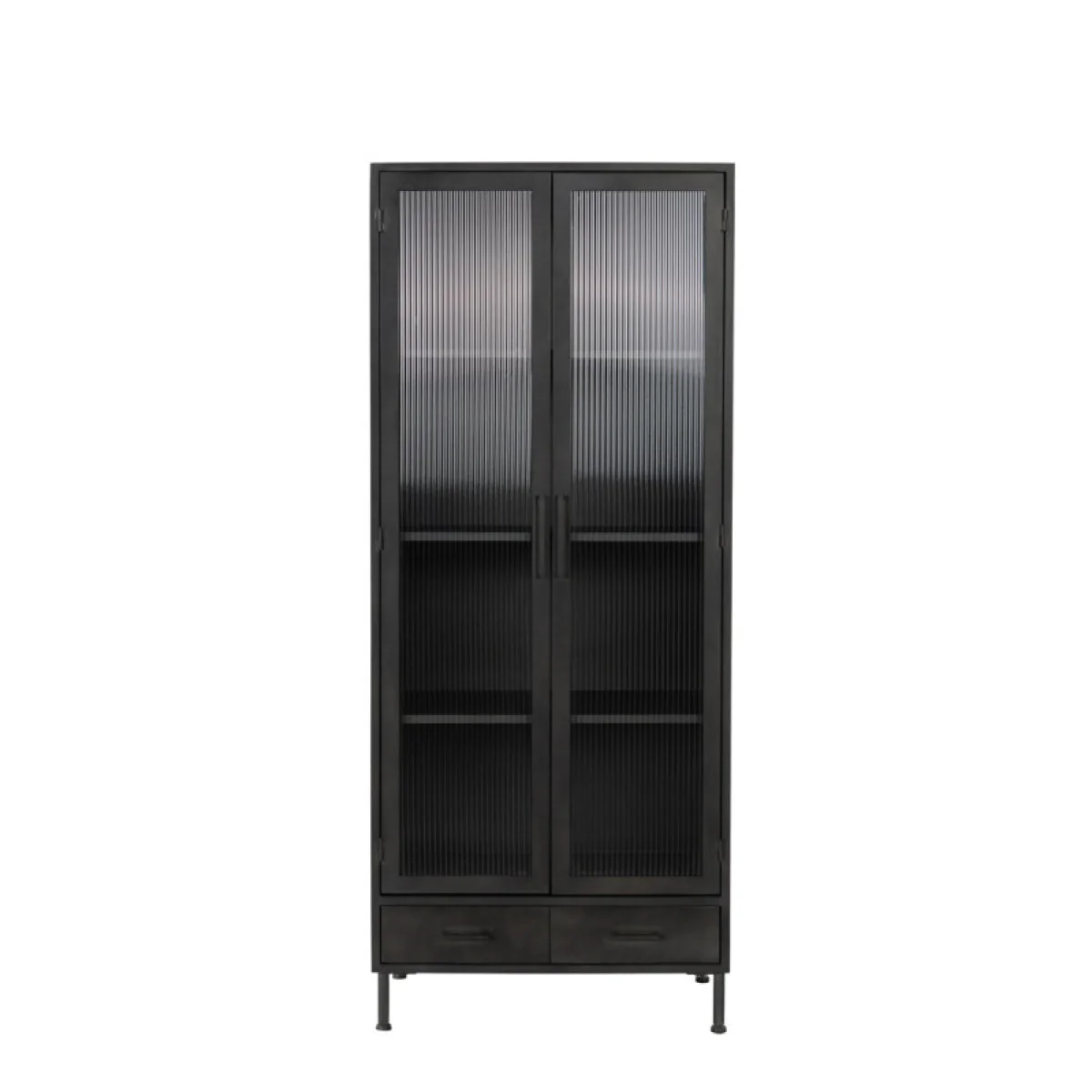 Nore Metal/glass 2dr 2dwr Tall Cabinet Accent Furniture Accent Furniture 6