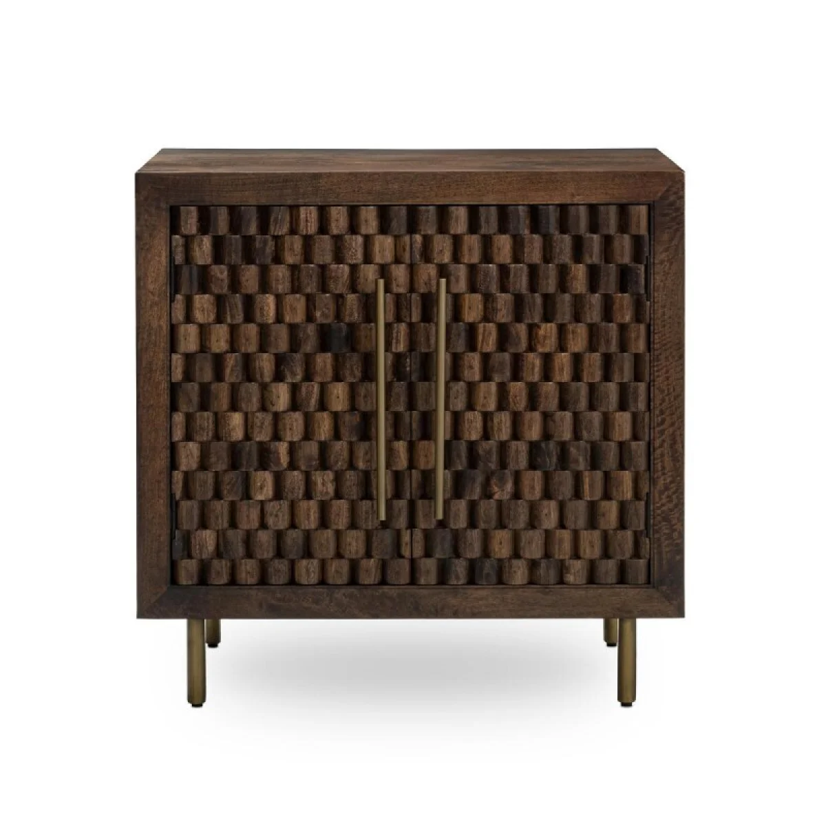 Norwood Solid Wood 2dr Cabinet Dining Storage Bark Brown 6