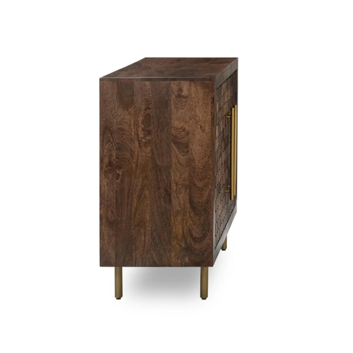 Norwood Solid Wood 2dr Cabinet Dining Storage Bark Brown 7