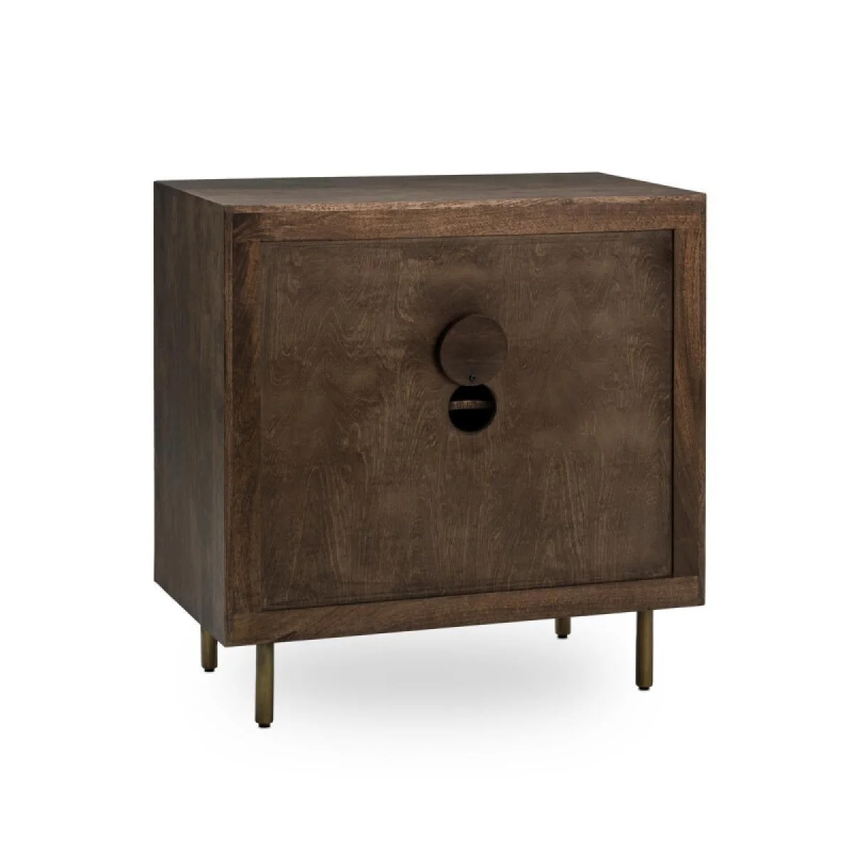 Norwood Solid Wood 2dr Cabinet Dining Storage Bark Brown 8