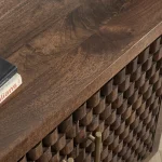 Norwood Solid Wood 2dr Cabinet Dining Storage Bark Brown 22