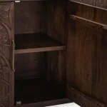 Albero Solid Wood 4dr Buffet Dining Storage Brown 22