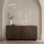 Albero Solid Wood 4dr Buffet Dining Storage Brown 23